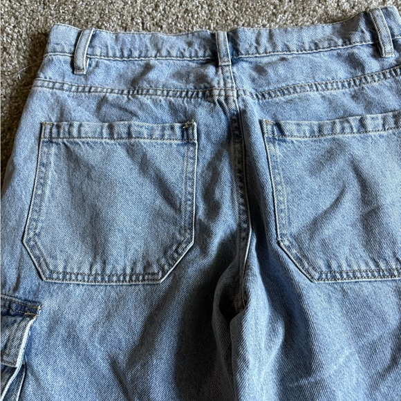 PacSun Light Blue Straight Leg Cargo Jeans - Picture 5 of 7